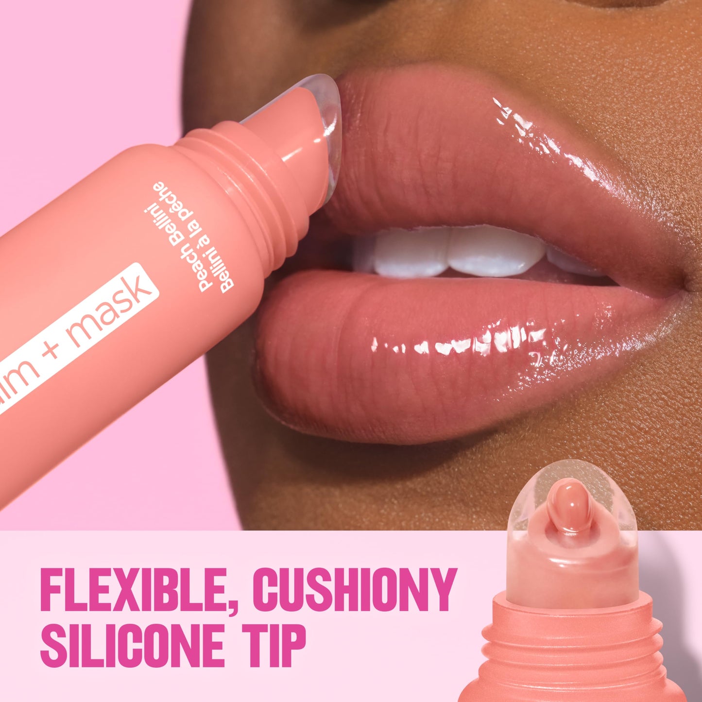 Revlon Glimmer Lip Treat Balm + Mask, Overnight Peptide Lip Treatment, Hydrating, 002 Marshmallow Dreams, 0.4 fl oz