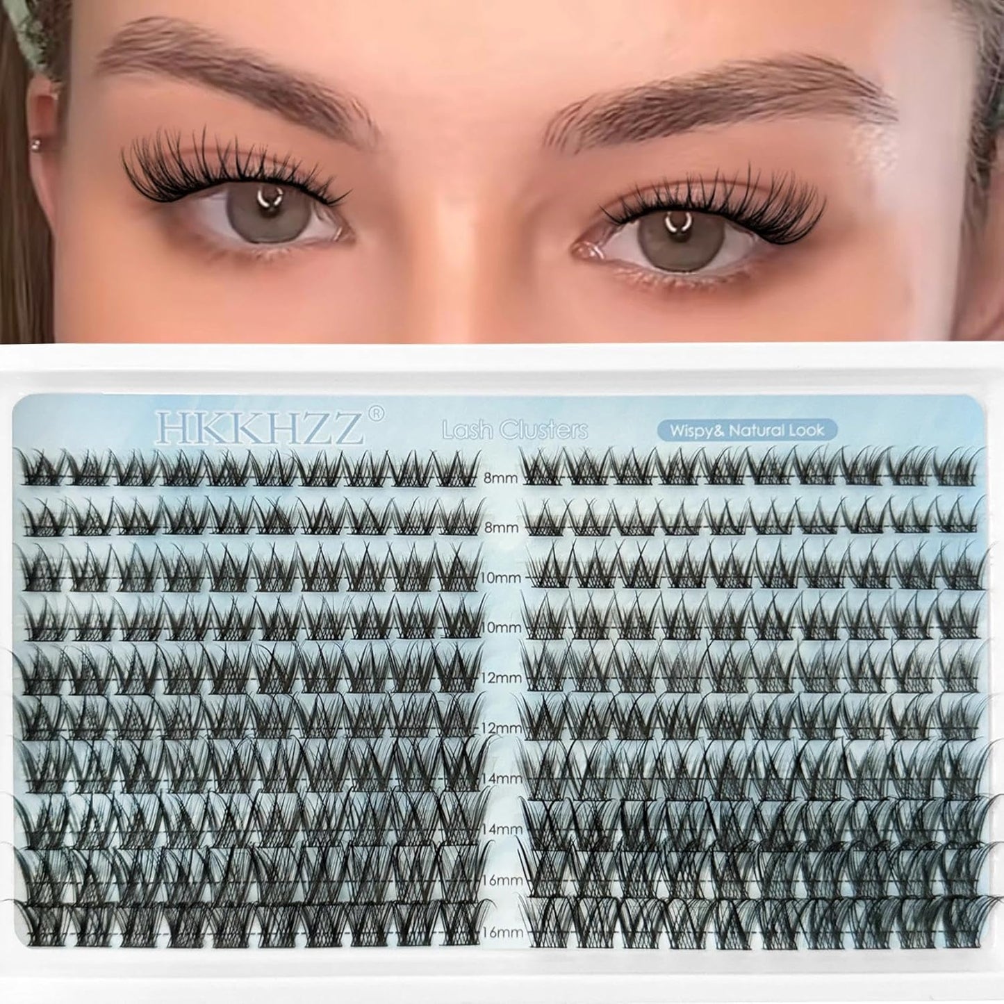 Wispy Lash Clusters - Natural Look Individual DIY Eyelash Extensions | 200 Pcs C Curl 8-16mm Ultra-Thin Soft Band