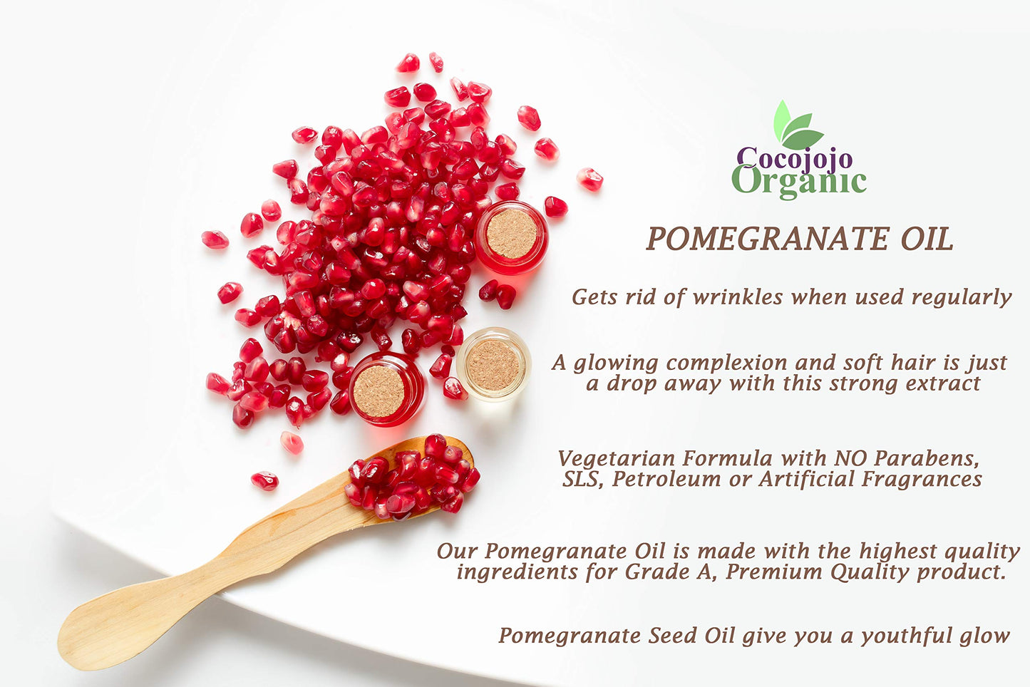 Dr Joe Lab Pomegranate Seed Oil 16 oz Pure Natural Cold Pressed Unrefined Extra Virgin - for Hair Skin Body Nail and Beard - Moisturizing, Soothing, Hydrating, & Nourishing