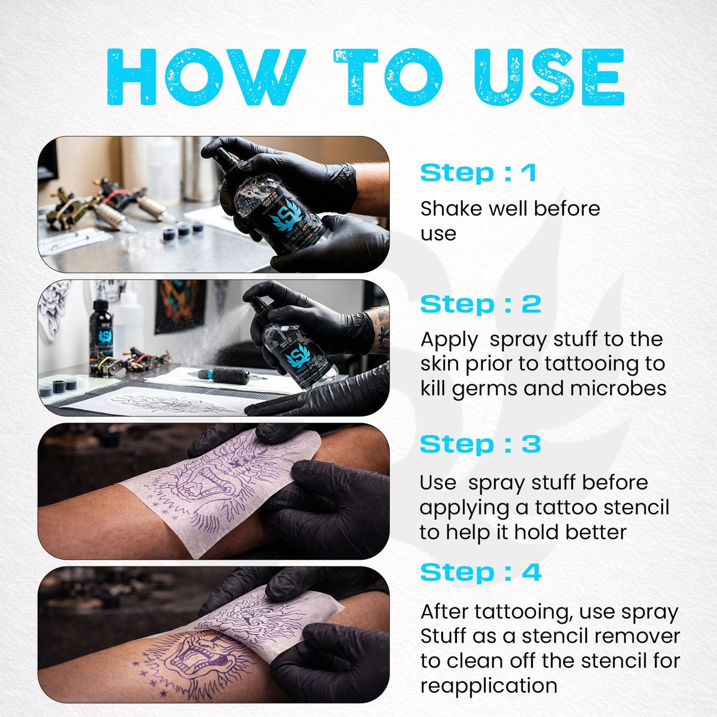 Stencil Stuff Spray Stuff Tattoo, Transfer Spray, 8oz Stencil Application Solution for Tattoo Artists, Water-Resistant, Long-Lasting, Vegan-Friendly Stencil Transfer