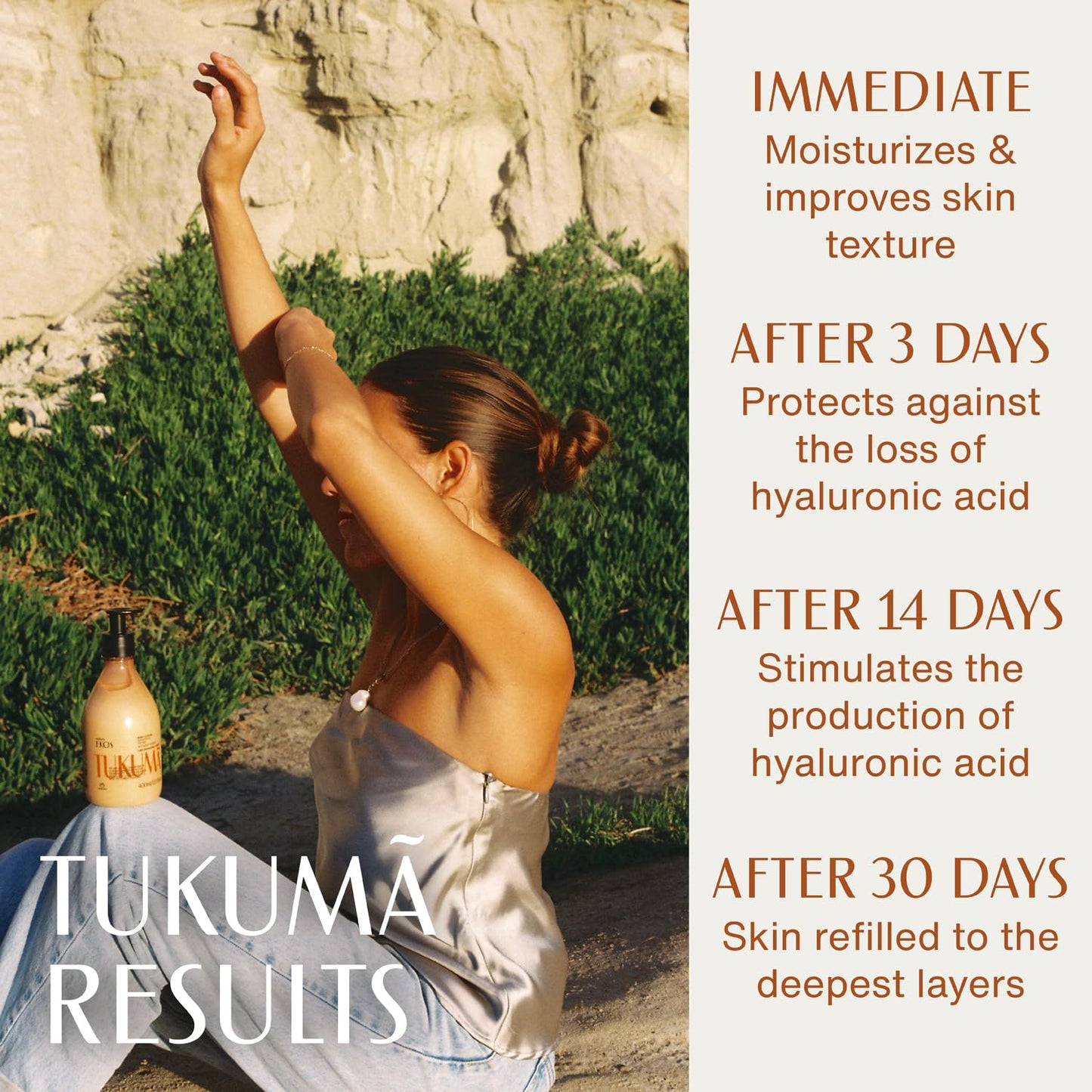 Tukumã Hydration & Renewal Body Care Bundle | Hyaluronic Acid Lotion & Biphase Shower Oil - Vegan Brazilian Skincare - 13.5 fl oz + 6.7 fl oz
