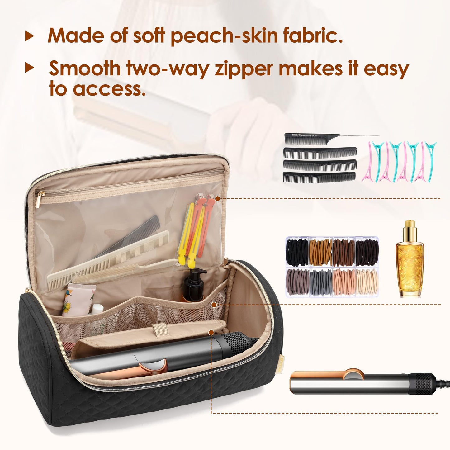 Yarwo Travel Bag Compatible with Dyson Airstrait/Corrale Hair Straightener