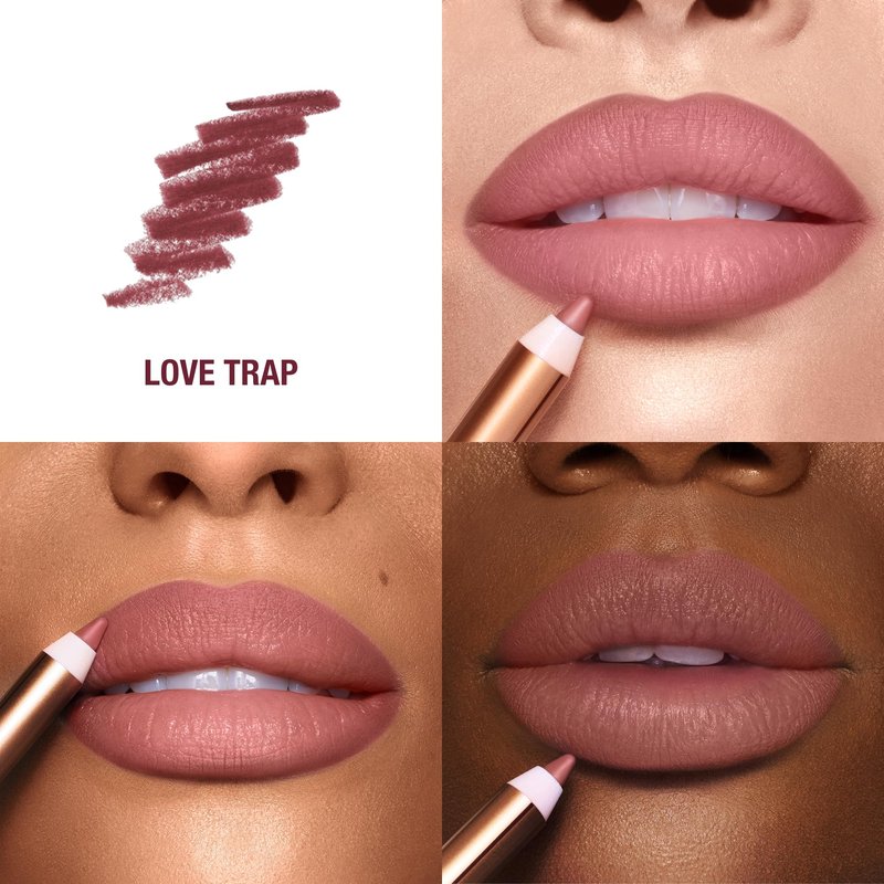 Charlotte Tilbury Lip Cheat Lip Liner Pencil - Gives Lips a Fuller-Looking, Defined Pout - Enriched with Jojoba Oil & Hyaluronic Acid - Waterproof, Smudge-Proof & Transfer-Proof - Love Trap