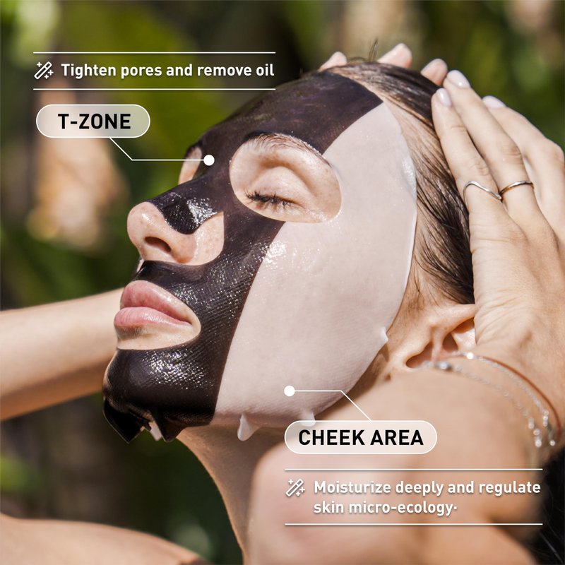 SPODARE SPORTS MASK - Partitioned Care Hydrogel Face Mask - Cleanse and Moisturize When You Need It Most - Deeply Purifying and Super Hydrating after Exercise - For All Skin Types - 5 Pc