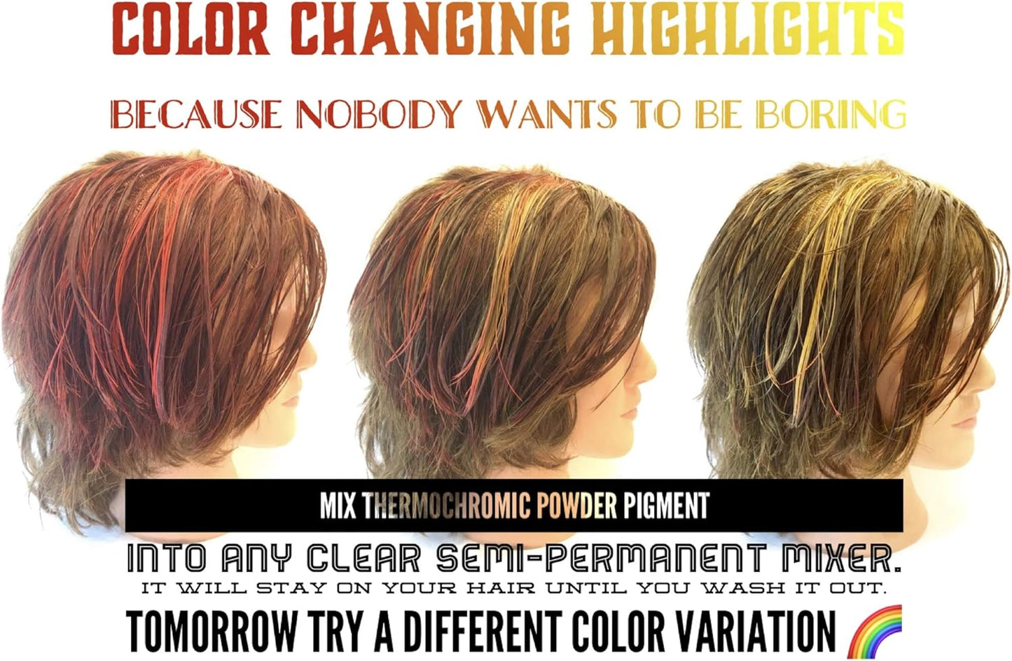 Thermochromic Powder Pigments - Color Changing Multicolor Pack for Slime, Nail Art, Resin Crafts & More