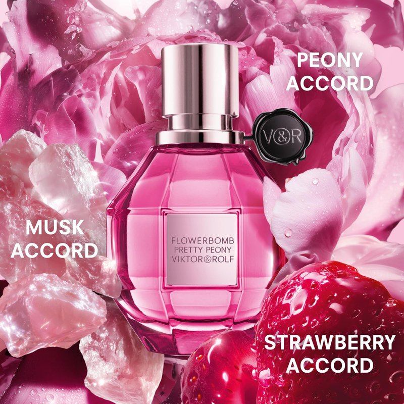 Viktor&Rolf - Flowerbomb Pretty Peony - Floral & Fruity Perfume for Women - With Strawberry, Peony, & Soft Musks - 1 Fl Oz