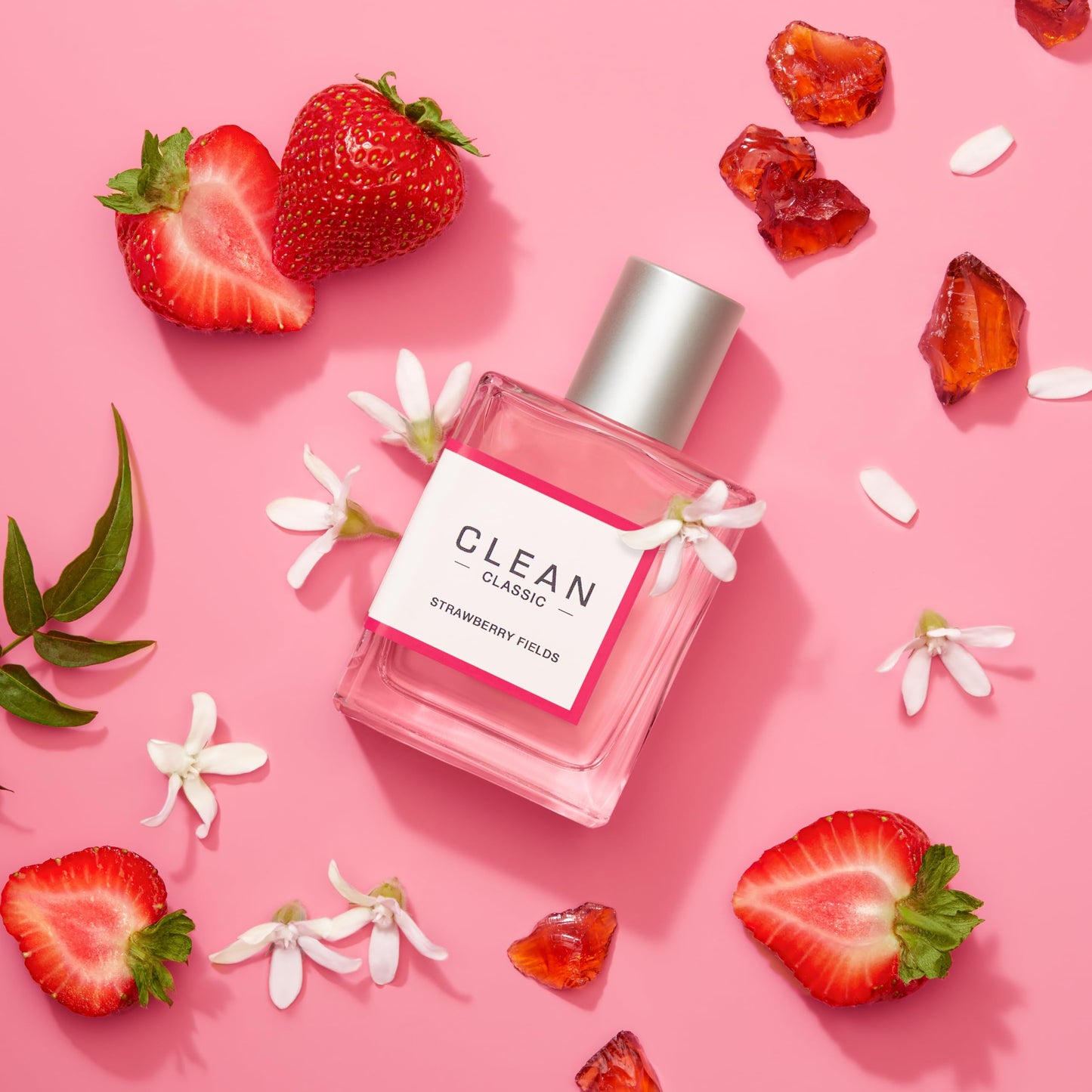 Clean Beauty Perfume Duo, Full & Travel Size, Strawberry Fields Scent, Juicy Berry Notes, Layering, Giftable Fragrance Set
