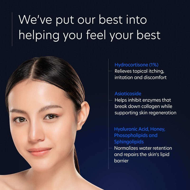 PCA SKIN CliniCalm 1% Maximum Strength Hydrocortisone Soothing Cream - Anti Itch Intense Therapy Moisturizing Face & Body Lotion with Aloe for Irritation, Eczema Relief, Itchy & Dry Skin (2.1oz Tube)