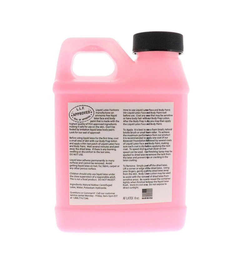 Fluorescent Pink Liquid Latex Face and Body Paint - UV Reactive, Ammonia Free | 8 Oz for Halloween & Cosplay