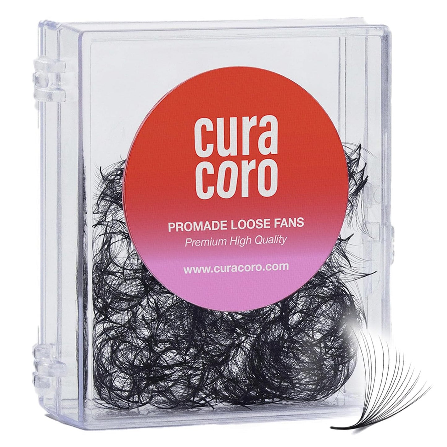 Curacoro Promade 500 Fans 10D-0.03 D Curl 13mm Length Handmade Volume Lash Fans for Long-Lasting Eyelash Extension
