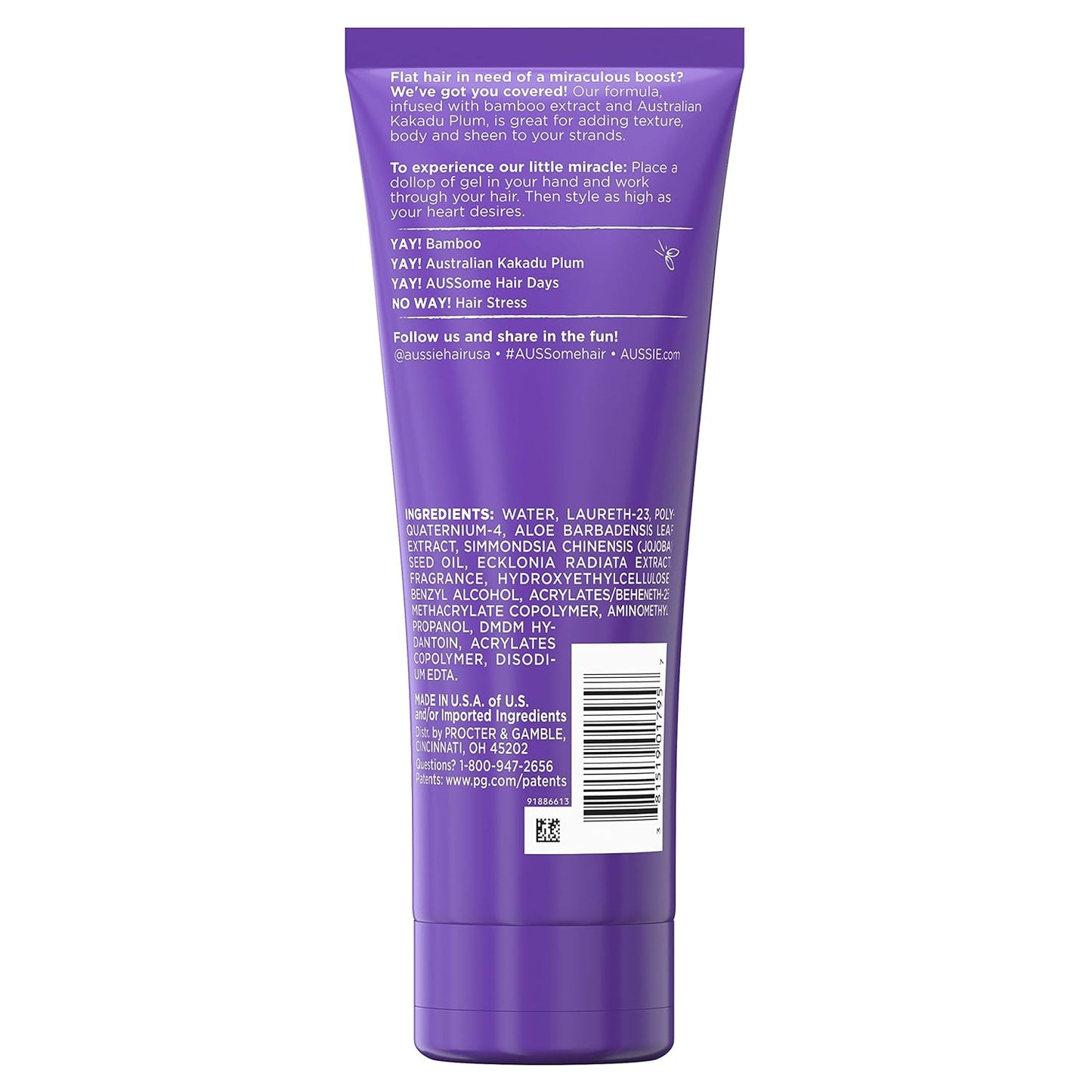 Volume Texturizing Hair Gel - Strong Hold for All Hair Types | 7 Oz