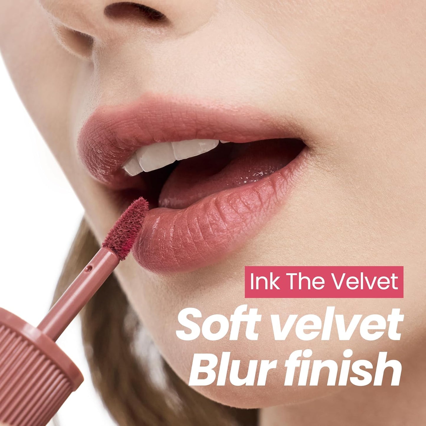 Peripera Ink Velvet Lip Tint | High Pigment, Longwear, Weightless Formula - 017 Rosy Nude