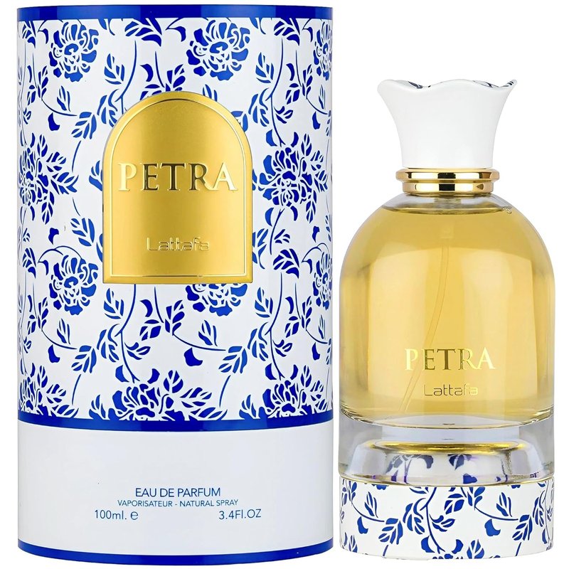 Lattafa Petra Eau de Parfum - Long-Lasting Fruity Floral Fragrance for Unisex | 3.4 Ounce (100 ml)