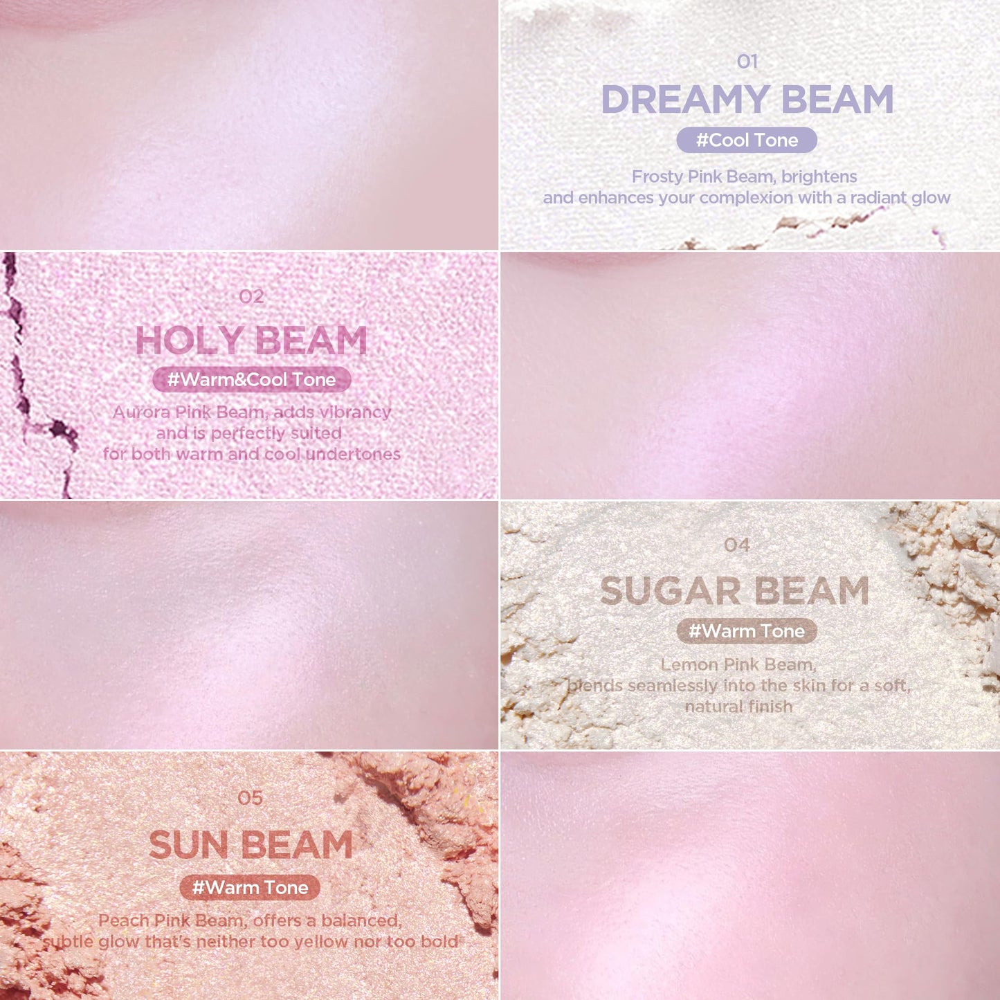 lilybyred Luv Beam Glow Veil | Korean Heart-Shaped Highlighter, Illuminating Shimmer, Radiant Glow, Silky Powder Texture, Buildable & Blendable, Lightweight & Long-Lasting, 0.11 oz. (02 Holy Beam)