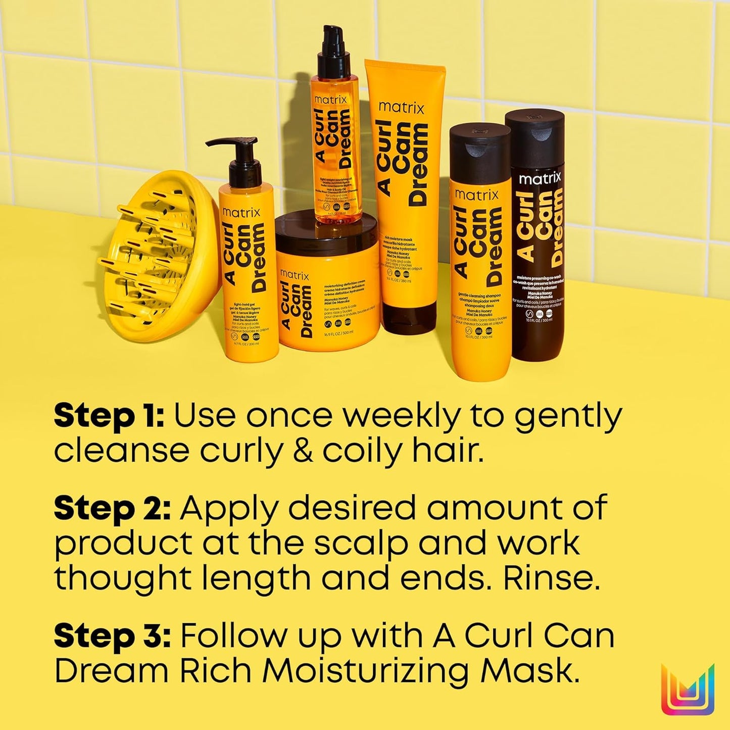 Matrix Curl Can Dream Deep Cleansing Shampoo - Clarifying Formula for Curly & Coily Hair | Silicone-Free, Preserves Curl Pattern