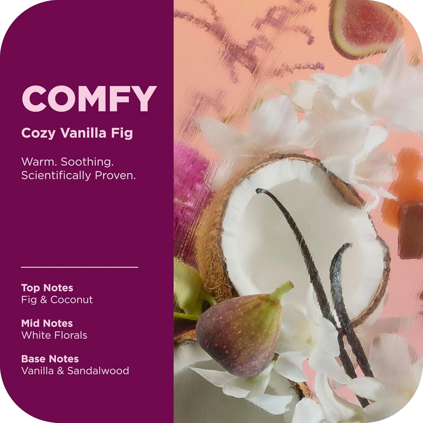 OLLY Body Wash - Comfy Mood Hydrating Formula with Ceramides, Chamomile Oil & Vitamin E | Cozy Vanilla & Fig Scent, 17 Fl Oz