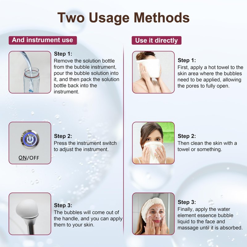 ELitzia Oxygen Bubble Machine Special 400ml/13.5Fl.oz Agilawood Beauty Bubble Solution for Deep Facial Cleaning Moisturizing and Oil Control Water Element Essence Bubble Liquid ETD063(Agilawood)