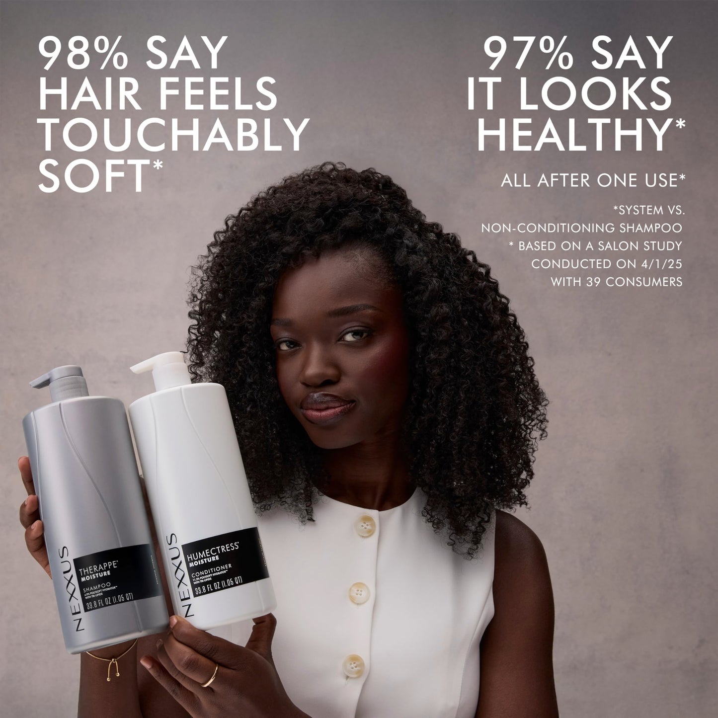 Nexxus Therappe Humectress Shampoo Conditioner 2 Count for Ultimate Moisture for Dry Hair Powered by Polysoft Hydrator Technology with Tri-lipids 33.8 fl oz