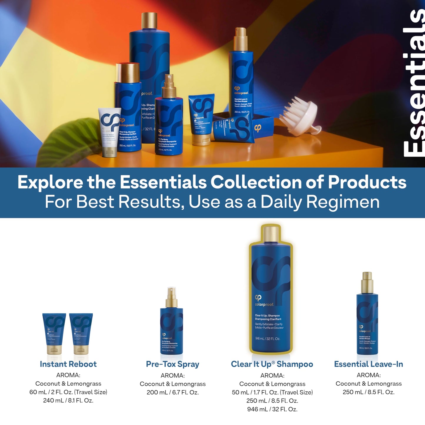 Colorproof Clear It Up Clarifying Shampoo 32 Fl. Oz. Shampoo for Color Treated Hair, Coconut & Lemongrass Scent