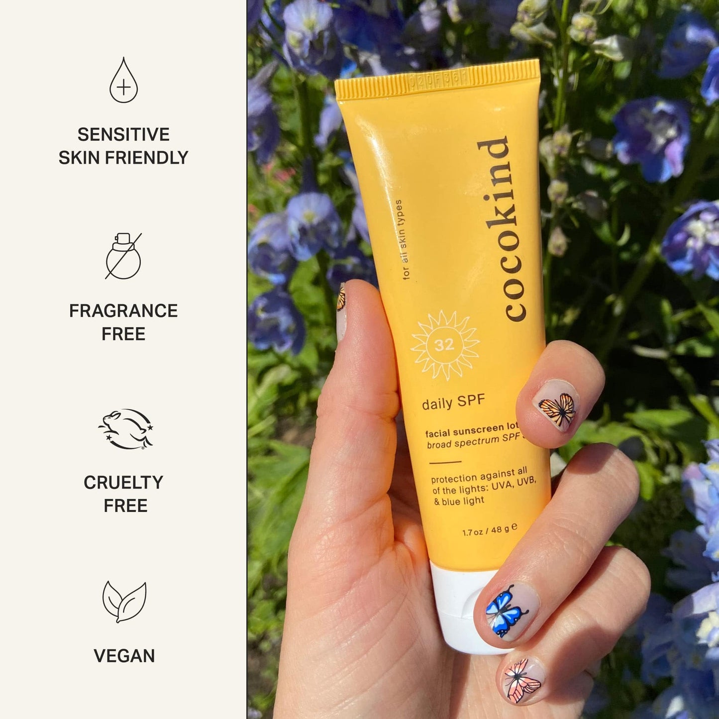 Cocokind Daily SPF, Mineral Face Sunscreen with Zinc Oxide, SPF 32, Reef Safe, Unscented, All Skin Types, Non-Toxic, Cruelty Free, 2 Pack, 1.7 fl oz