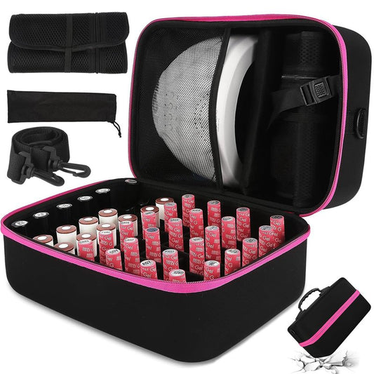 Nail Polish Organizer Case, 42+ Bottles Nail Polish Storage Supplies Organizer Nail Bags Box Organizer Carrying Case for Nail Stuff, Tool, Nail Kit Bag Box Holder for Salon Home DIY Nail Tech Gift