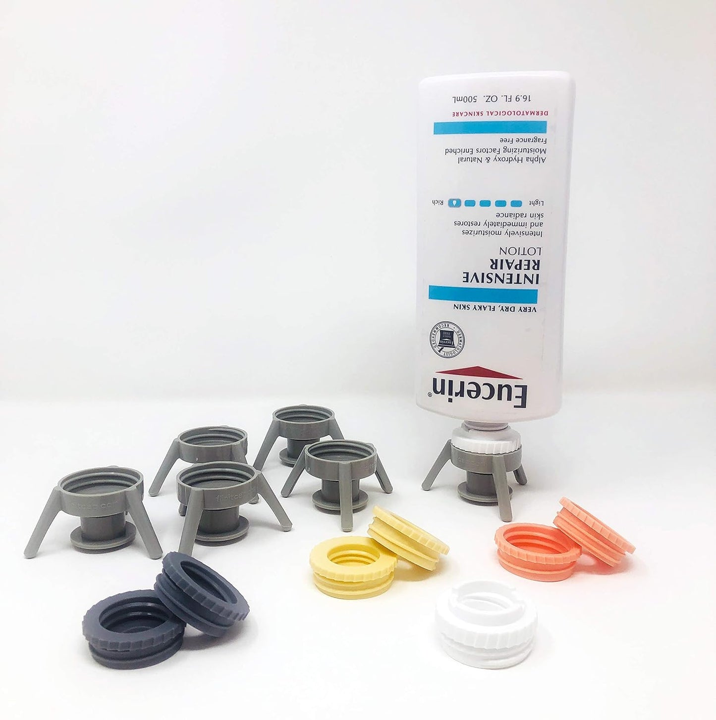 Flip-It! Bottle Emptying Kit - Maximize Every Drop from Nivea, Eucerin & Aquaphor | 6 Pack, Pastel Colors