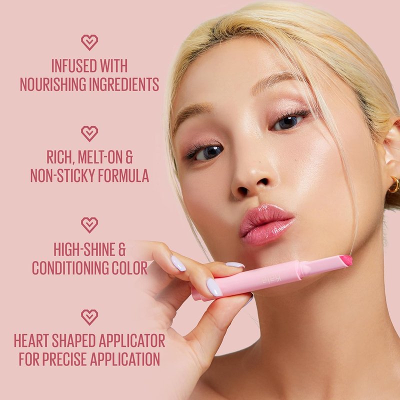 Kaja Lip Gloss - Heart Melter | High-Shine Bubblegum Pink Moisturizer, 0.04 Oz