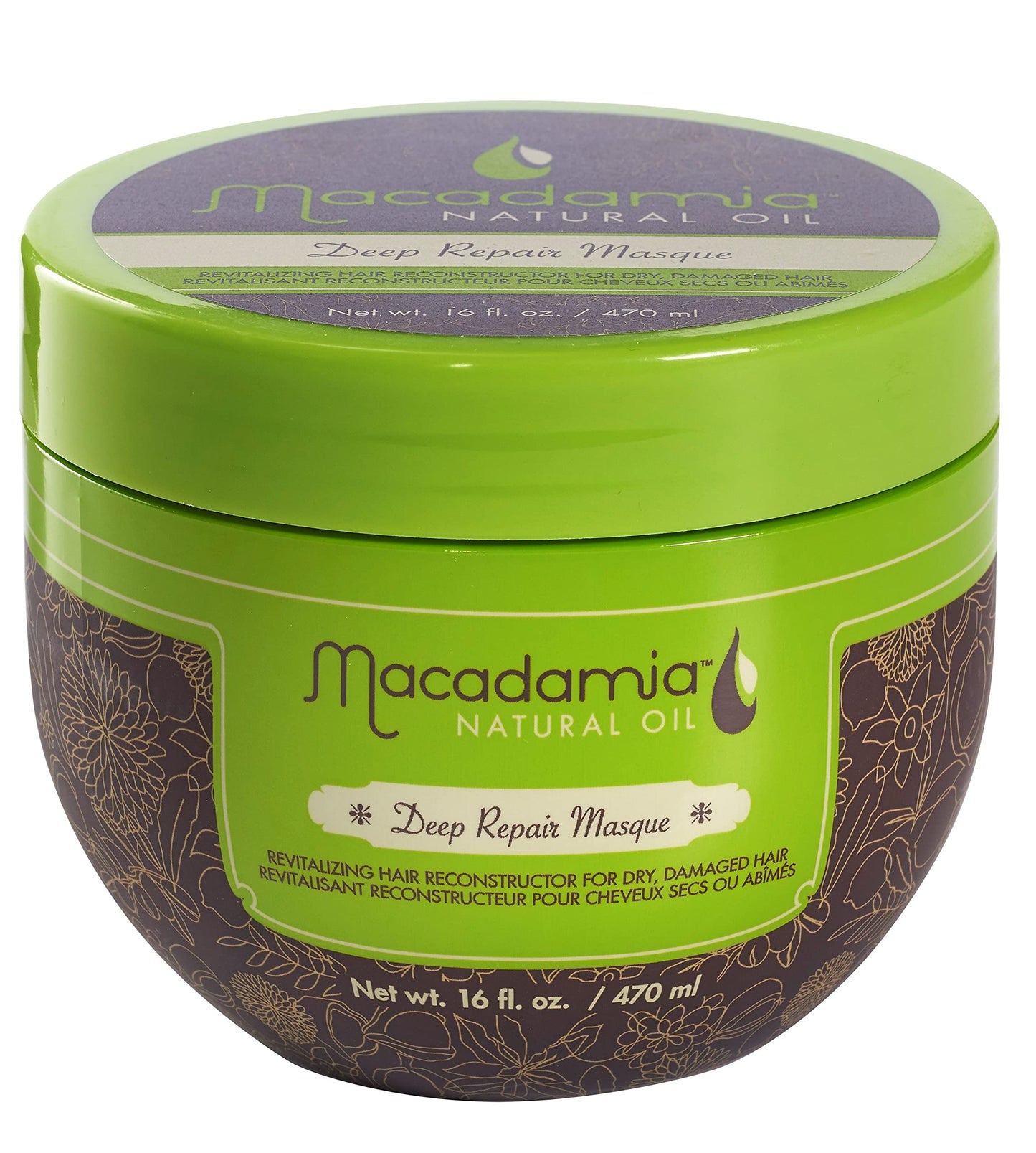 Macadamia Natural Oil Deep Repair Masque – Revitalizing Hair Reconstructor for Dry & Damaged Hair, Intensive Nourishing Hair Mask, 16 fl oz