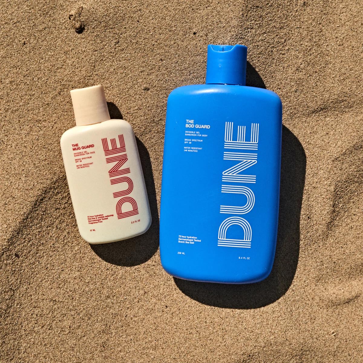 DUNE Suncare Mug Guard + Bod Guard Duo Sunscreen SPF 30 Set for UVA/UVB Broad Spectrum Face and Body Sunscreen, 2 Bottles