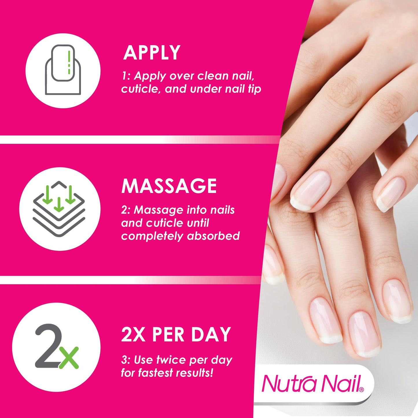 Nutra Nail 5 to 7 Day Growth Treatment - Fast Keratin Nail Strengthener Repair Serum Formula