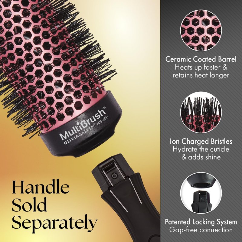 Olivia Garden MultiBrush Detachable Thermal Styling Hair Brush MB-46B (1 3/4")