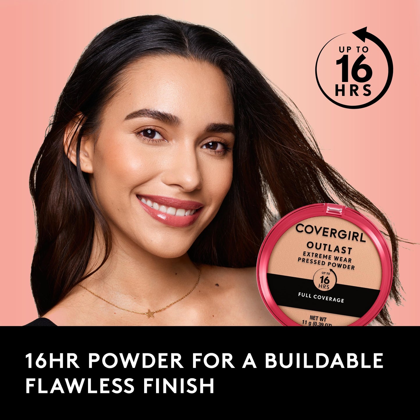 COVERGIRL Outlast Extreme Wear Pressed Powder, Face Powder, Natural, 0.38 Fl Oz, Pressed Powder, Full Coverage Powder, Finishing Powder, Lightweight, Controls Shine, Variety of Shades (Pack of 2)