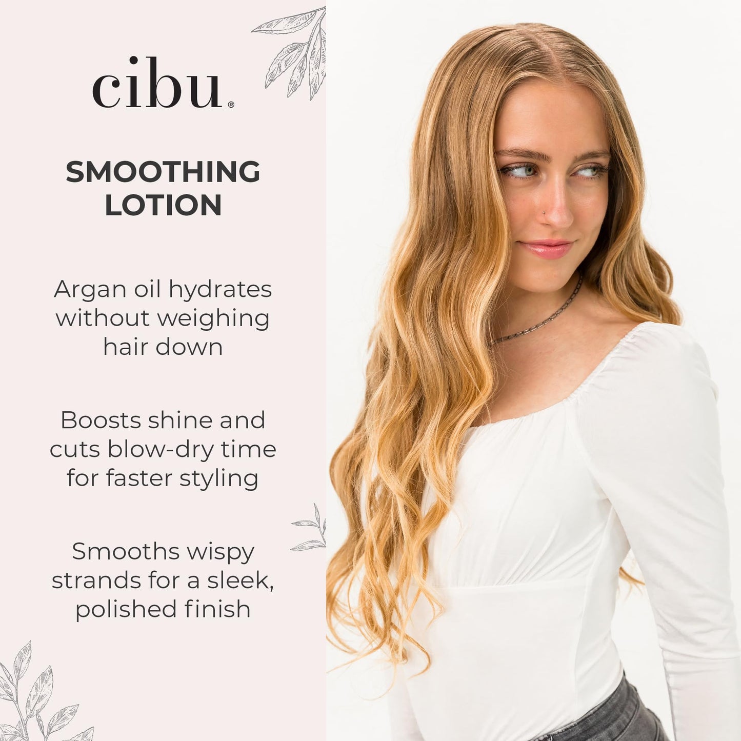 Cibu Smoothing Lotion | Styling Cream for Straightening Hair | At Home Smoothing Treatment | Anti Frizz Creme | Hair Straightener | Flyaway Smoother | 8 Ounces