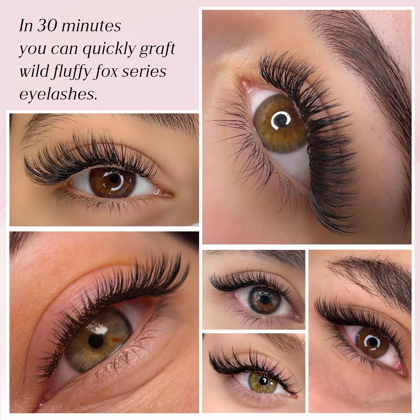 CoMango Fox Eyelashes Extension Flying YY Lashes 5D Mutil-layer Y Shaped Lash Mink Premade Lash Fans C/D Curly Foxy YY Lashes Natural Fluffy Handmade Individual Eyelash Fans(Black,5D-C-11mm)
