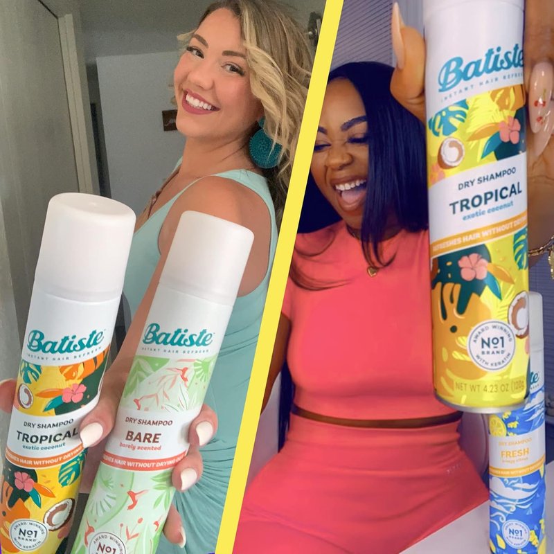 Batiste Dry Shampoo Tropical - Refreshing Hair Cleanser | 6.73 Ounce (Pack of 2)