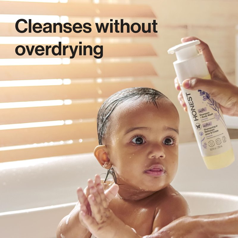 The Honest Company 2-in-1 Baby Shampoo & Body Wash, Tear-Free, Hypoallergenic, Naturally Derived, Lavender Calm Scent, 10 fl oz
