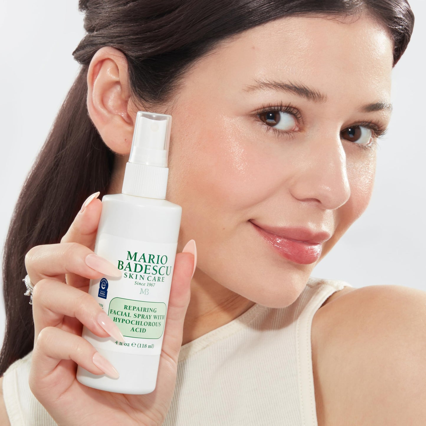 Mario Badescu Repairing HOCl Facial Spray with Hypochlorous Acid – Soothes & Hydrates Angry, Irritated Skin, Reduce Redness & Flare-Ups – pH Balancing, Non-Irritating Cleanser, Fragrance-Free, 4 Fl Oz