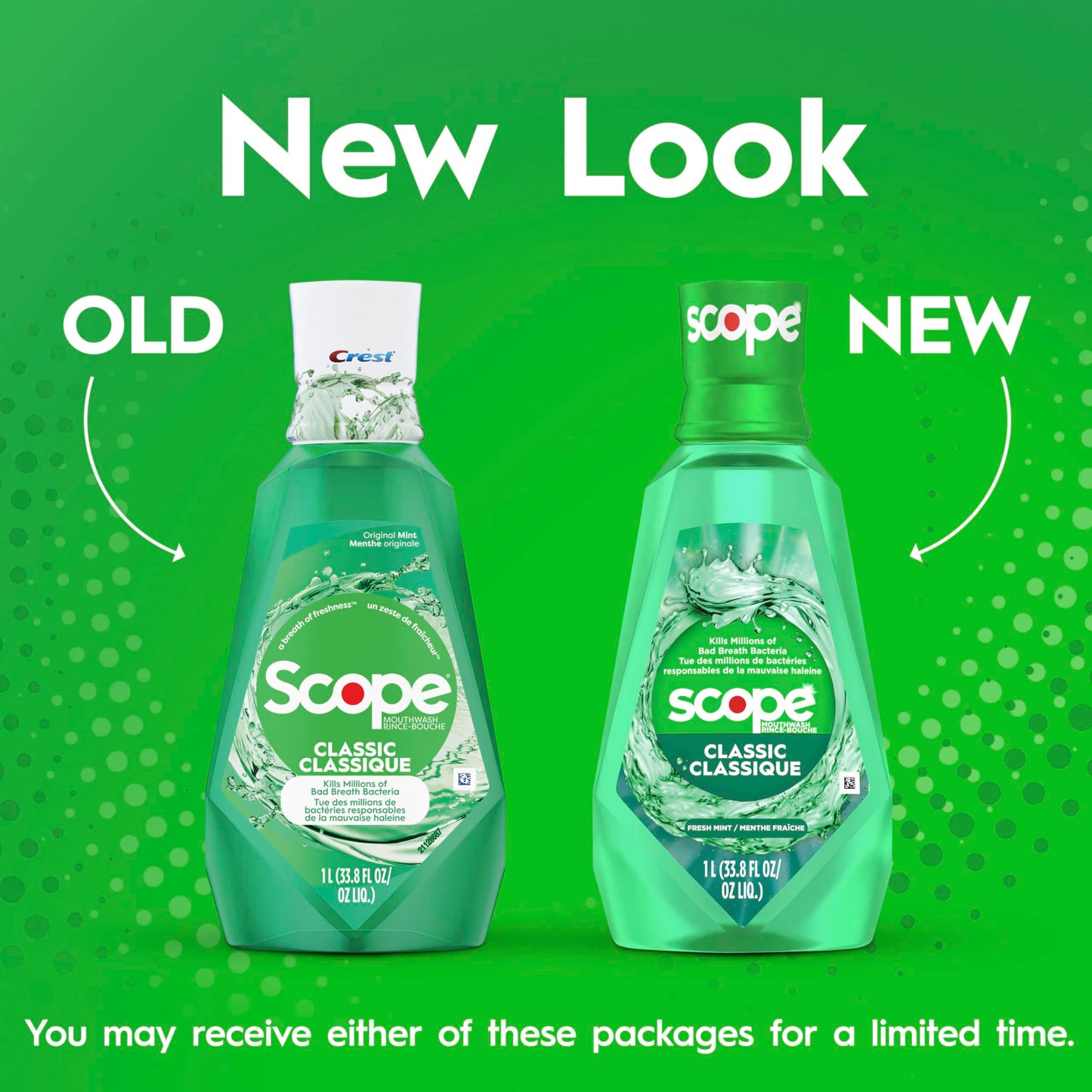 Crest Scope Classic Mouthwash, Original Formula, 500 Ml, 4 Count