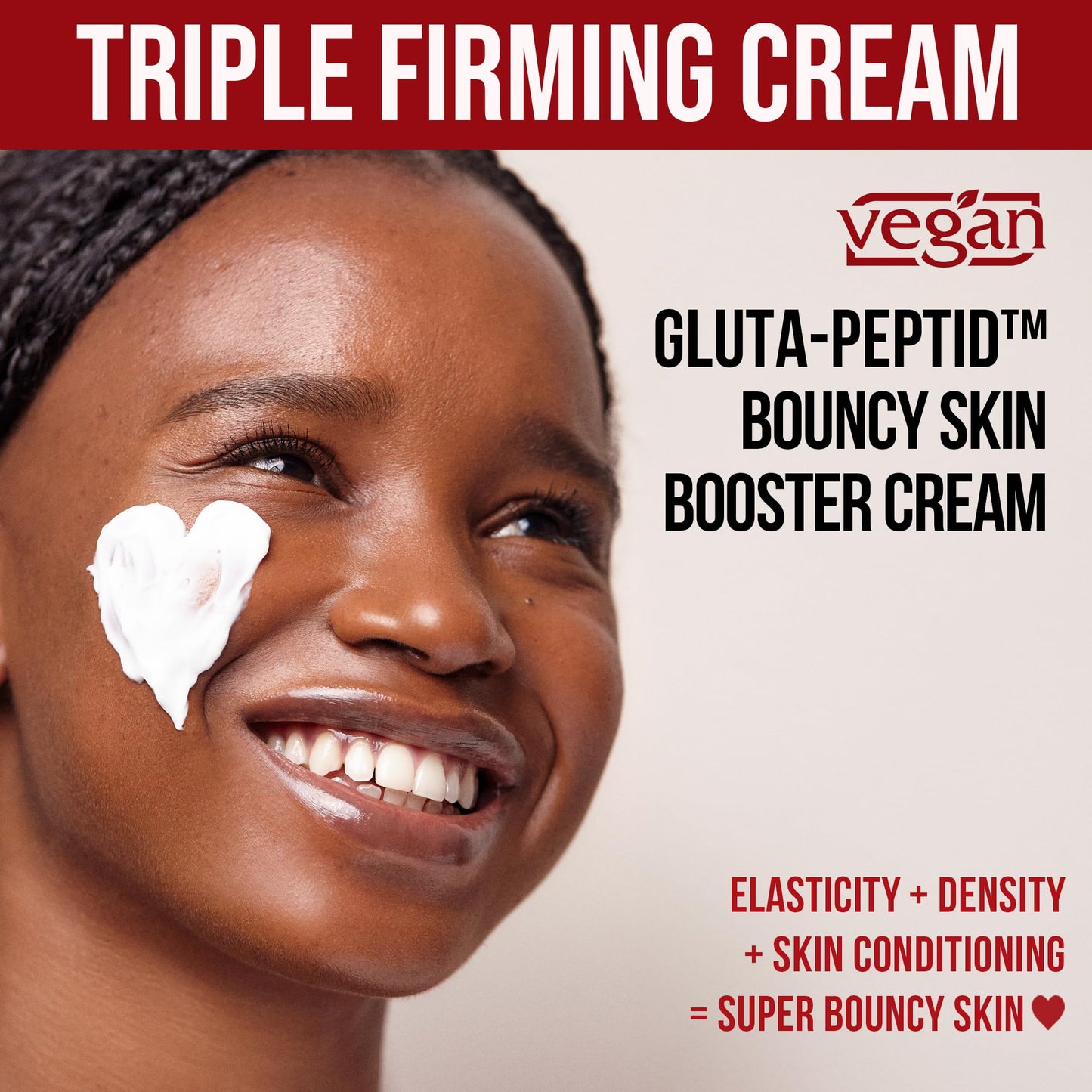 NU BARE Peptide Firming Face Cream with Glutathione