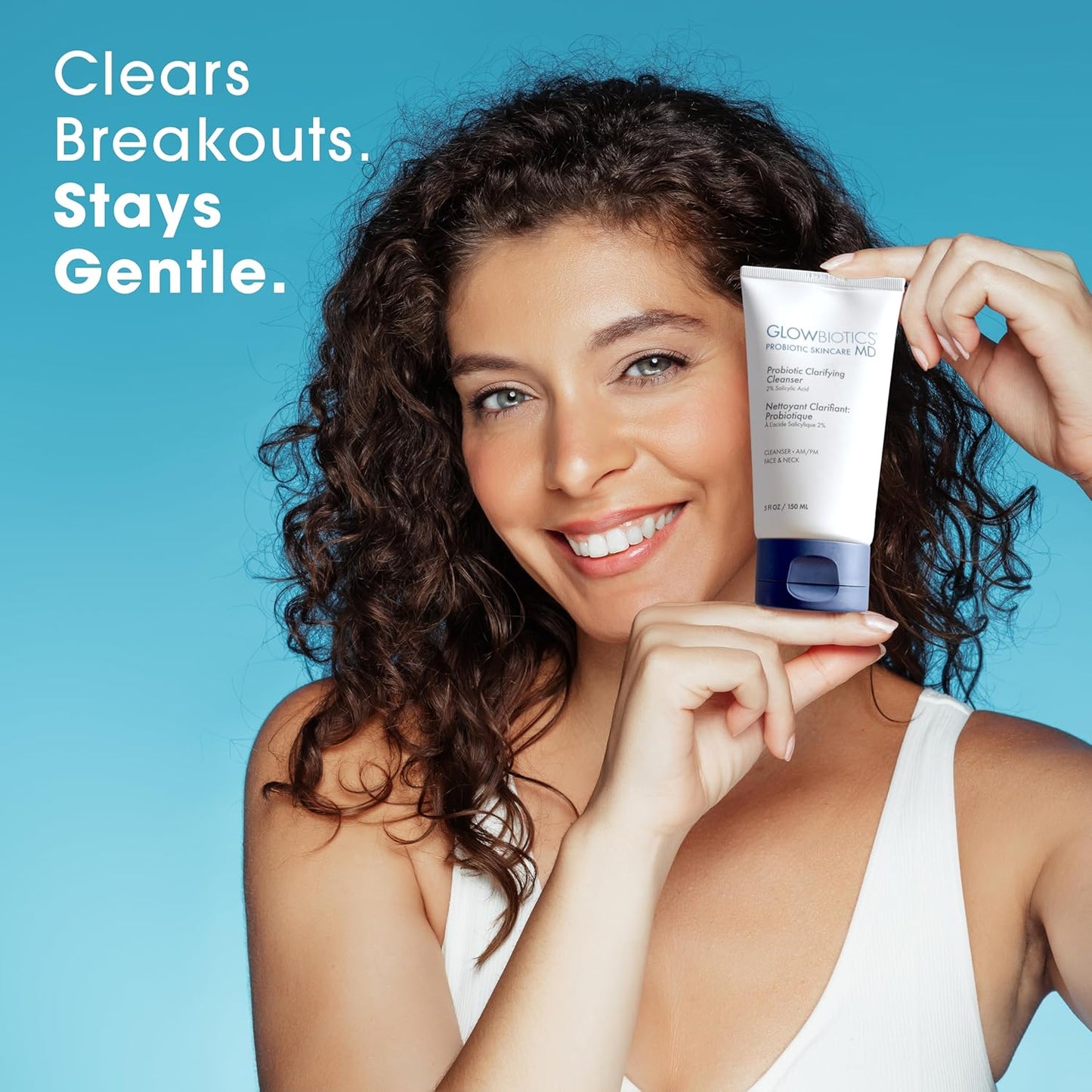 Probiotic Clarifying Cleanser with 2% Salicylic Acid & Peptides - Gentle Foaming Face Wash | 5 oz