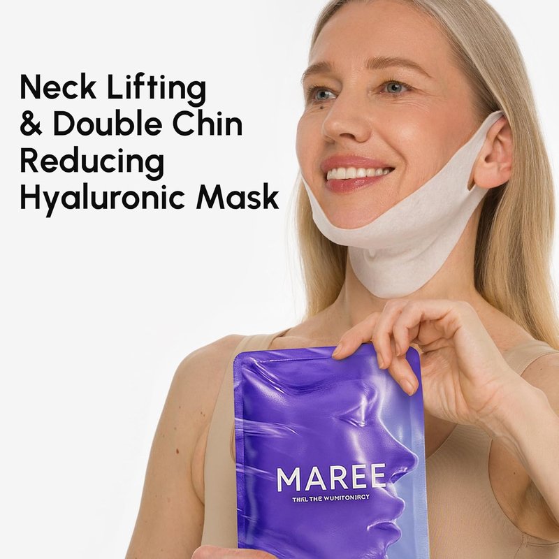 V Line Lifting Mask with Hyaluronic Acid - Collagen Face Mask for Jawline Shaping & Neck Firming | Anti-Aging Retinol Treatment
