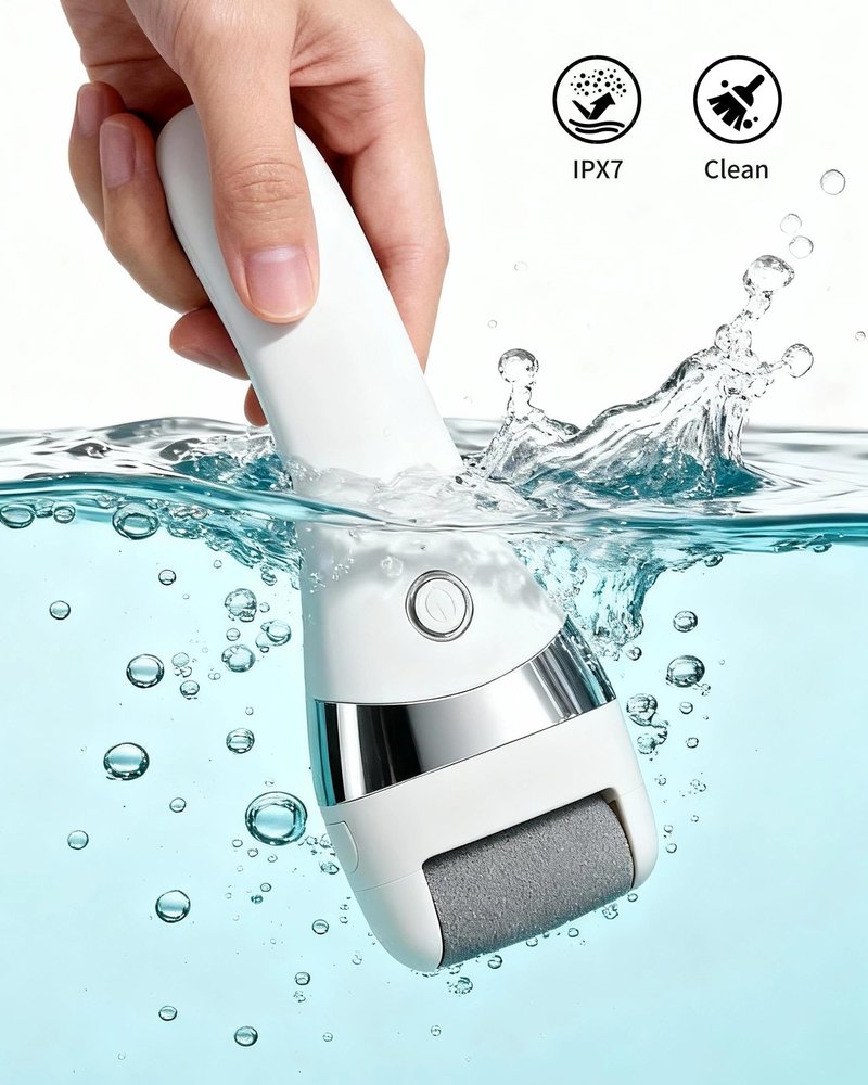 Kaaeiccr Electric Foot Callus Remover, Rechargeable Foot Care Tool with 3 Speed Settings, Waterproof Foot File, Portable Foot Dead Skin Remover, Smooth Heels, Home or Travel Spa Foot Care