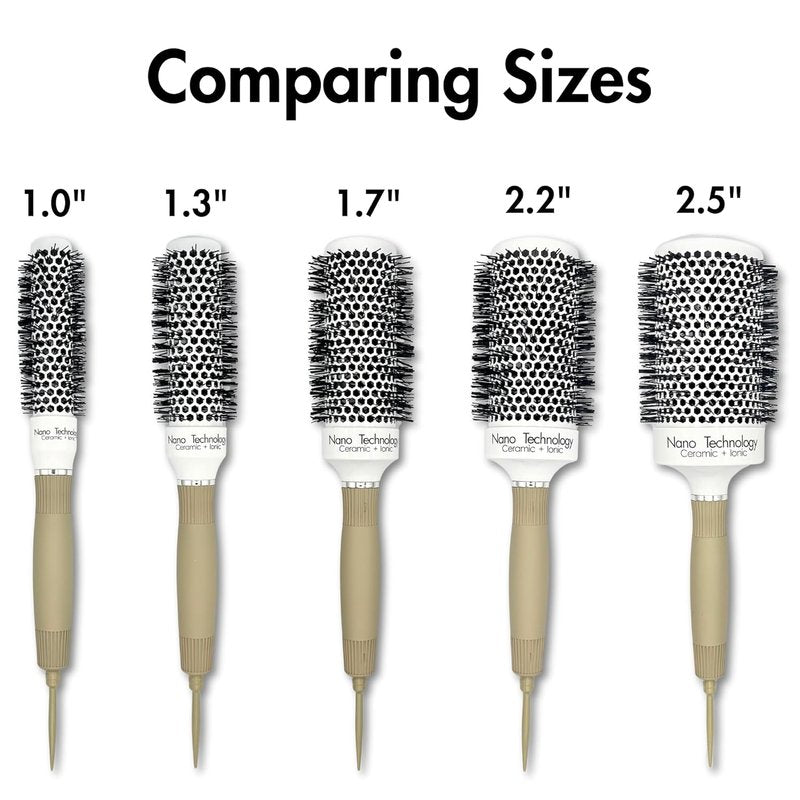 Round Hair Brush - Ceramic Ionic Thermal Barrel for Professional Blow Drying | Lightweight 1.7 Inch for Precise Styling