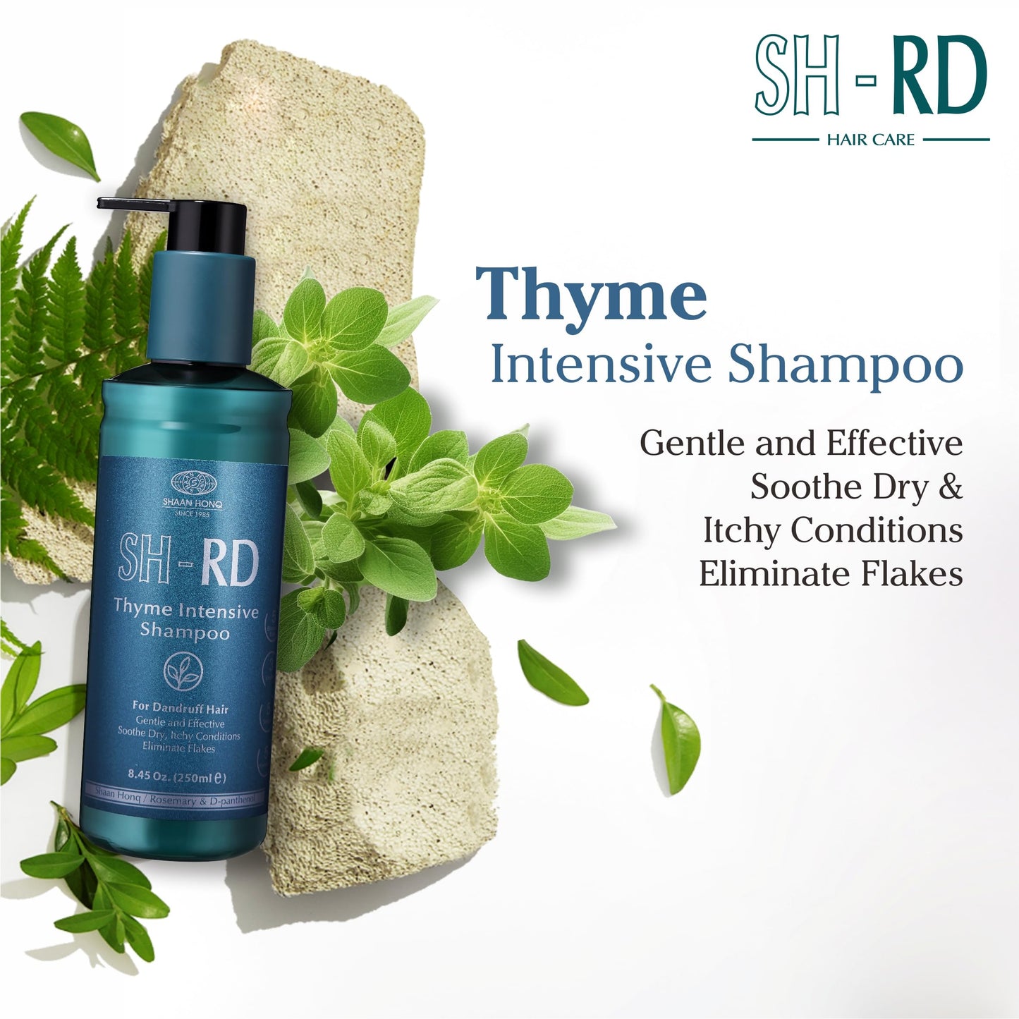 SH-RD Thyme Intensive Shampoo for Itchy Scalp and Dandruff Relief | 1% Zinc Pyrithione Added | Soothing, Rebalancing Scalp Condition - 8.45oz/250ml