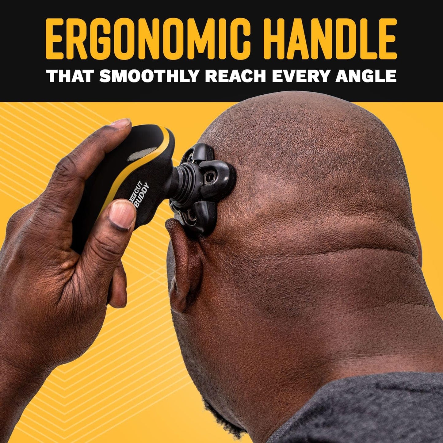 Bald Buddy Head Shaver for Men, Waterproof, Rechargeable Electric Razor, Cordless, Ergonomic Design, Battery & Cleaning Indicator, The Cut Buddy