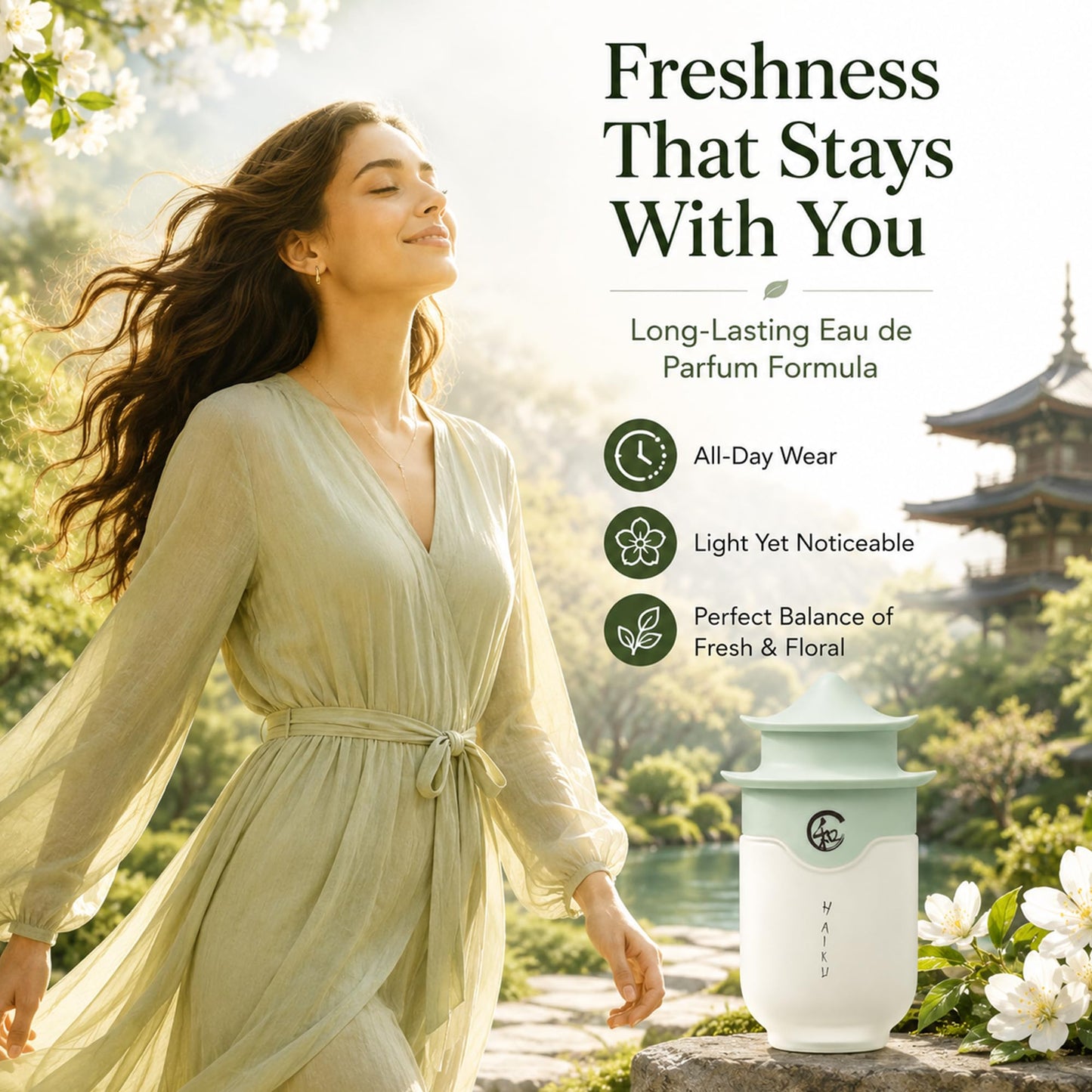 AVON Haiku Eau de Parfum for Women – Nature Inspired Women’s Fragrances – Fresh Green Floral Long Lasting Perfumes for Women with Japanese Yuzu – 1.7 fl oz Womens Signature Perfume for Daily Zen Wear