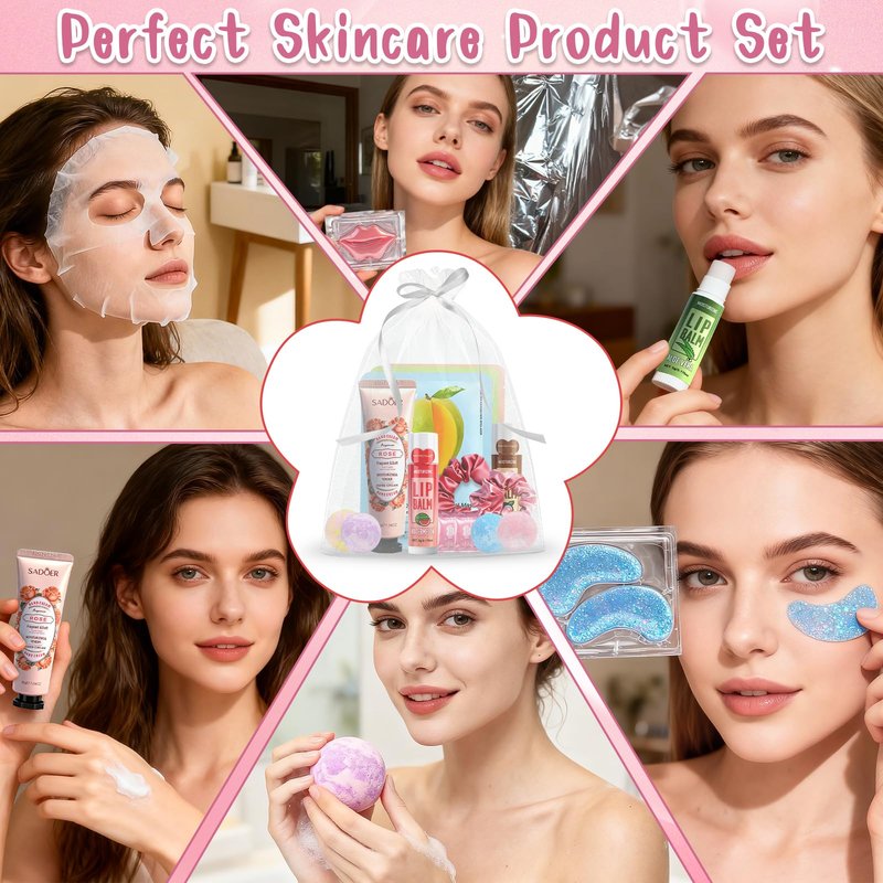 108 PCS Spa Party Supplies for Girls, Include Facial Masks, Lip Balms, Eye Patches, Hand Creams...Spa Kit for Sleepover & Slumber Party, Birthday Mothers Day Gift for Women, Spa Party Favors