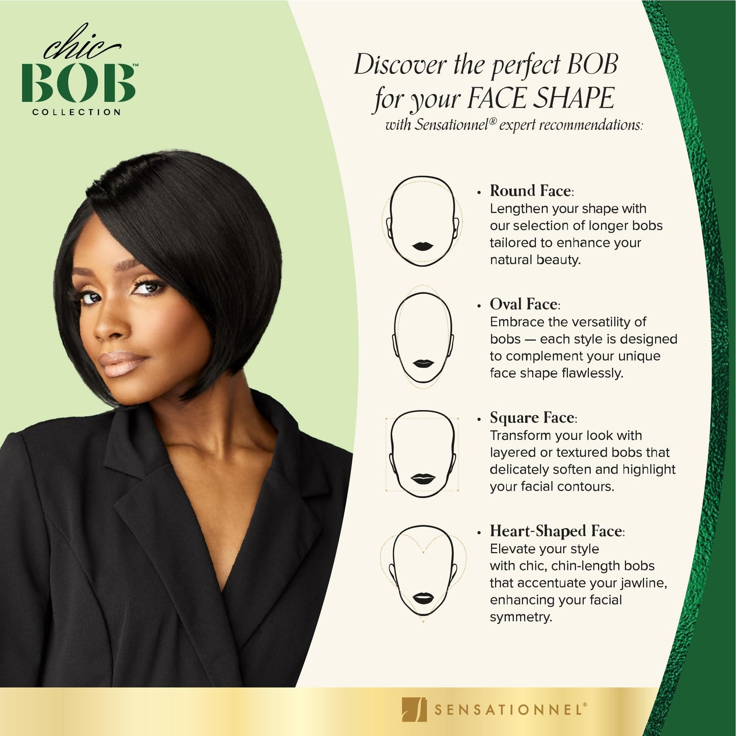 Sensationnel Chicbob Lace Frontwig - Bob Unit 4 Face Framing Glueless Wig Wide 5 Inch Deep Part Synthetic Preplucked Hairline (PLATINUMBLONDE)