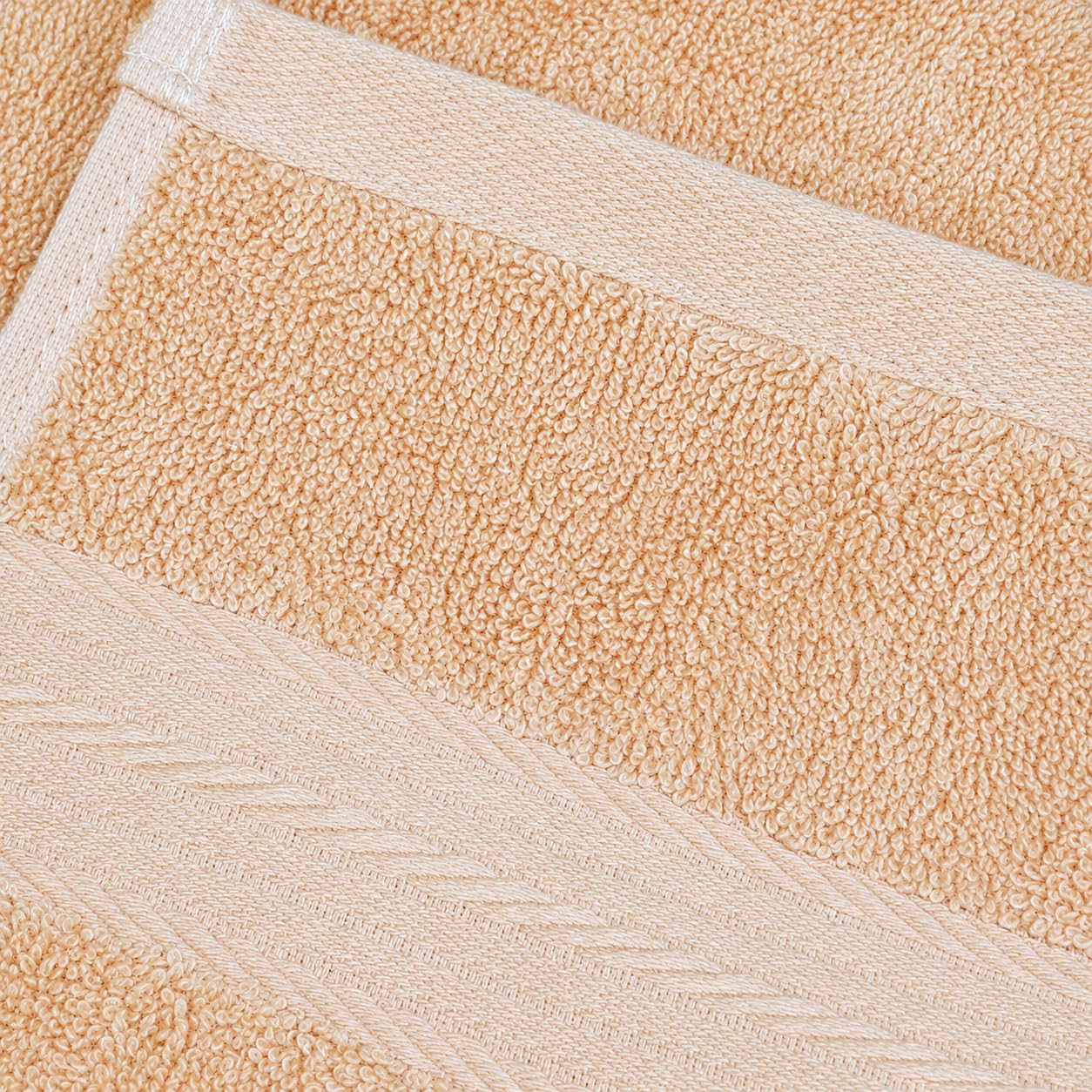 Ample Decor 100% Cotton Washcloths 12x12 Inches, 600 GSM, Soft & Absorbent, Durable, Set of 10, Beige