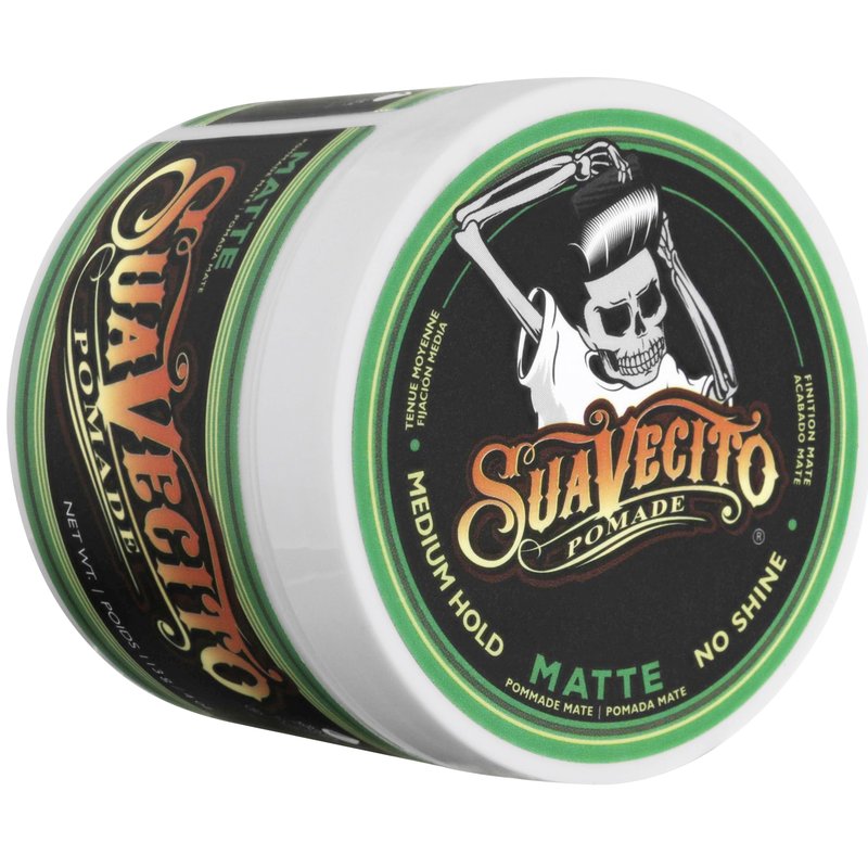 Suavecito Pomade Matte (Shine-Free) Formula 4 oz, 2 Pack - Medium Hold Hair Pomade For Men - Low Shine Matte Hair Paste For Natural Texture Hairstyles